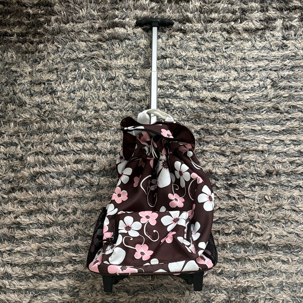Pacific Coast Large Floral Rolling Versatile Bag Style on Wheels